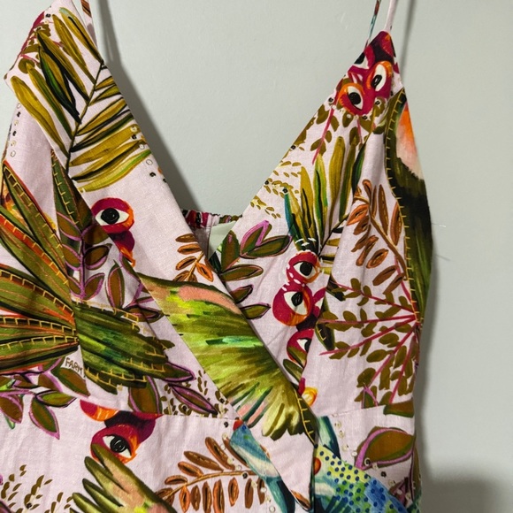 Farm Rio Pink Into The Jungle Mini Dress Size XS - Picture 7 of 10